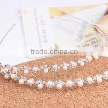 latest crystal beads bridal headband hair band