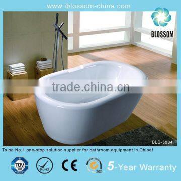 Modern acrylic freestanding oval portable bathtub