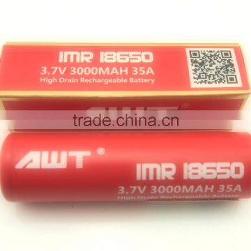 AWT 18650 3000mah 35A Subox mini vape mod box mod 200w vape mechanical mods boxer mod vape mods awt 18650 high drain