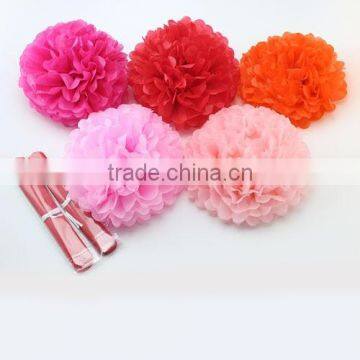 2015 Hanging decorative tissue paper pom poms flower balls