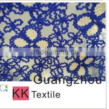 2014 Hottest Organza metal mesh textile fabric#7893 Sequin embroidery fabric