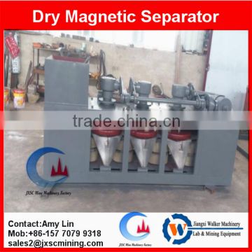 3pcs disc dry magnetic separation equipment for alluvial coltan mining