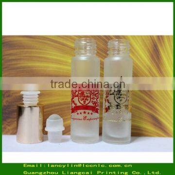 5ml clear frost glass roll bottle; eye cream glass roll bottle