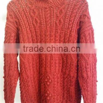 Ladies full body cable knitting pattern pullover, sweater