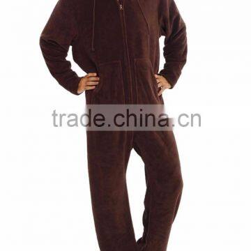 Wholesale Soft Warm Flannel Footed Pajama For Men