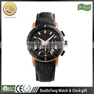 Promotional 2-tone plated special bezel stainless steel watch