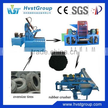 Automatic tire shredder machine/rubber tire recycling machine