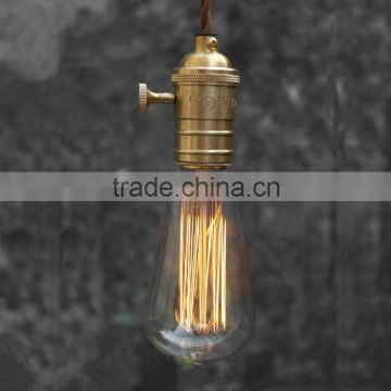 E26 E27 BARE BULB FILAMENT PENDANT LAMP LIGHTING AGED STEEL