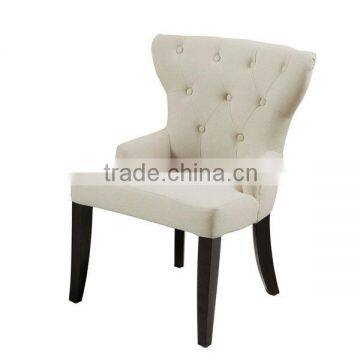 American Fashion Fabric Dining Chair Classcial Style Leisure Solid Wood Frame Hotel Chair Furniture