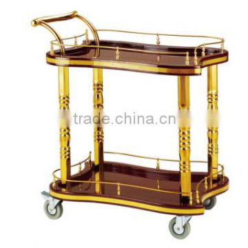 high quality Hotel Service 2 Tiers Tea TrolleyCatering Trolley