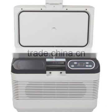 HF-AQ-12L DC12-1-24V AC 220V car and home double use car refrigerator car cooler(CE certificate)