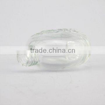 Clear Unique Design Glass Empty Nail Polish Bottle With Beautiful Cap