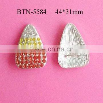 Hot selling factory price corn rhinestone button in stock (btn-5584)