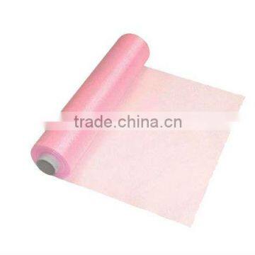 HOT SALE pink organza roll flower wrapping