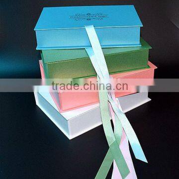 High End Beautiful Pink Flat Folding Paper Gift Box photo-5