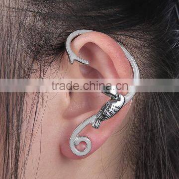 Fashion Woodpecker Charm Ear Cuff Fancy Design Earring With a Bird photo-3