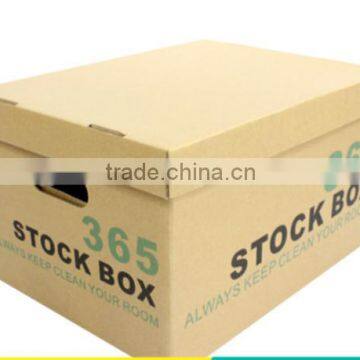Grey colour of durable modeling corrugated paper storing packing box