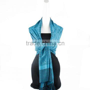 Fashion Reversible colors pashmina Paisley Jaquard