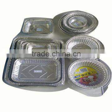 food grade aluminium foil container for barbecue(accept customer's size)