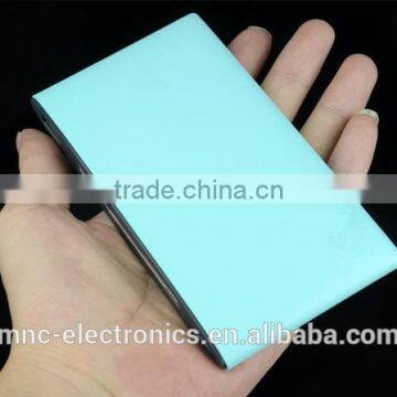 Creative Touch Stripe Led Indicator Ultra Thin Polymer Lithium Battery Custom Logo 8000mAh Mobile Phone Battery Pack Power Bank