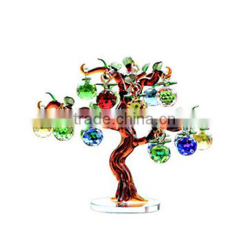 Factory directly sale Business gifts K9 crystal apple tree crystal apple tree for wedding decoration                        
                                                Quality Choice