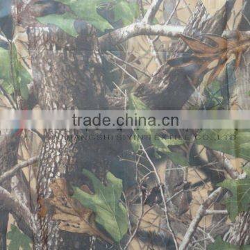 190T poly taffeta green forest print camouflage fabric