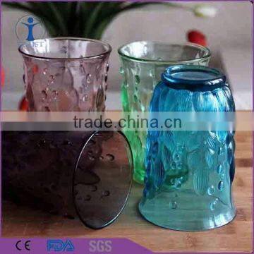Wholesale Colored Tableware Embossed Glass Tumbler Quality Choice photo-2