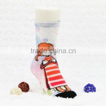 Cartoon character girls child tube sock with Customized Logo