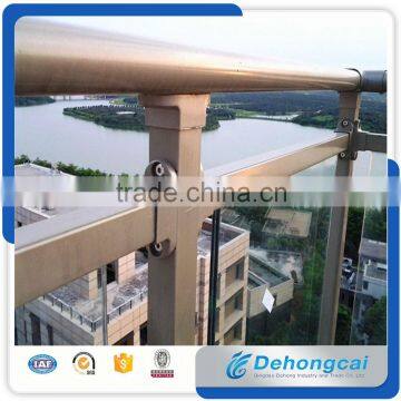 Hot Galvanized Balcony Tempered Glass Wrought Iron Fence