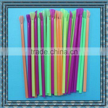 zhejiang colorful disposable drinking spoon straw