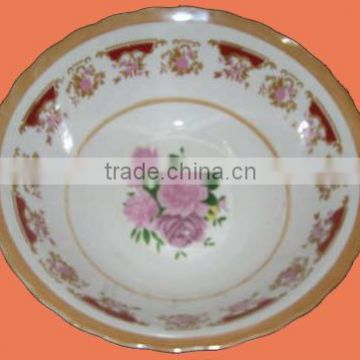 Wholesale ceramic porcelain salad bowl,cut edge soup bowl for restaurant