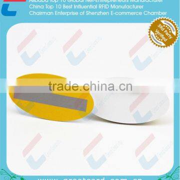 Cutomized oval plastic card with scratch panel pin pvc card