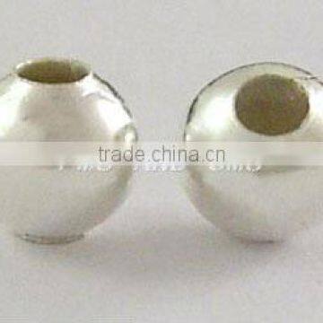 Iron Spacer Beads, Nickel Free, Silver Color, about 6mm in diameter, hole: 2mm(E147Y-NFS)