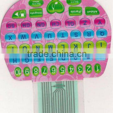 push button ,keyboard/ keypad membrane switch/ flexible circuit / membrane panel