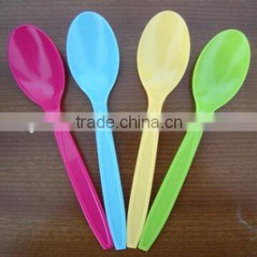 disposalbe plastic spoon plastic colored icecream spoon