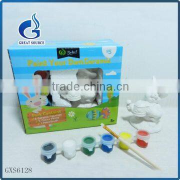 Kids Intelligent Diy Toy Unpainted Easter Rabbit Diy Ceramic Paint Kits photo-4