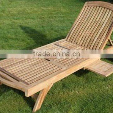 Sun Lounger Chairs Solid Teak Wood Outdoor Garden Furniture NFG12