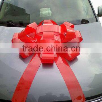 30" High Glossy Red Magnetic Wedding Car Bow Decoration for Auto Dealer