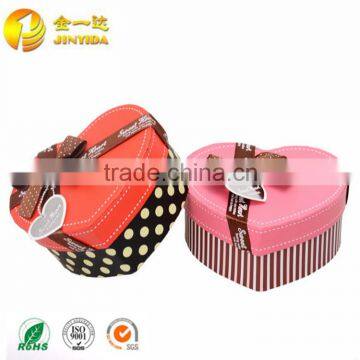 OEM Cardboard With Bowknot Heart Shaped Chocolate Gift Box