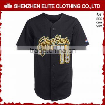 plain black embroided baseball jersey 5xl