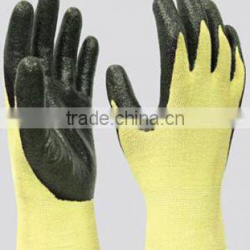 13 gauge cut resistant and lycra shell with Nitrile dipped safety glove