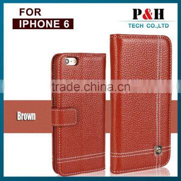 Genuine Leather Wallet Case For Apple IPhone 6 / Plus, Flip Leather Case For IPhone6 photo-5