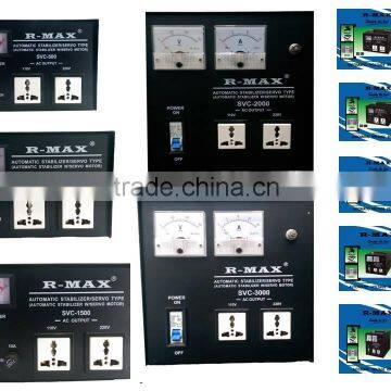 STABILIZERS - SERVO MOTOR STABILIZERS 500W, 1000W, 1500W, 2000W, 3000W, 5000W- AUTOMATIC VOLTAGE REGULATORS