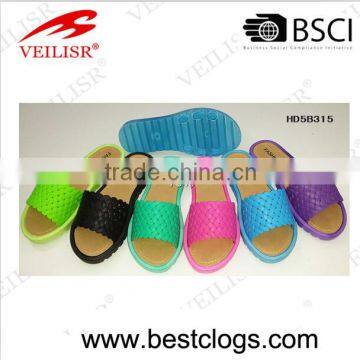 2015 Hottest Sales China Wholesale Outdoor Slide FlipFlops for Women PVC Shoes