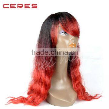 Body Wave Ombre Color Synthetic Full Lace Hair Wig photo-3