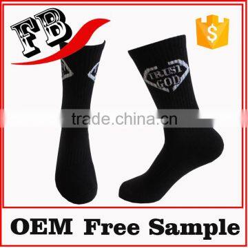 private label sport sock mid-calf length socks half terry socks