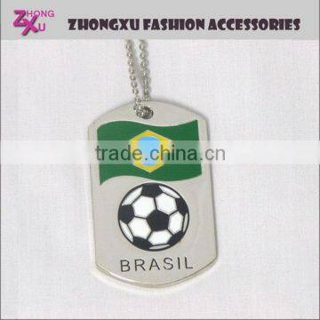 Custom 2016 UEFA European Football Championship Flag National Team Dog Tag Necklace Jewelry