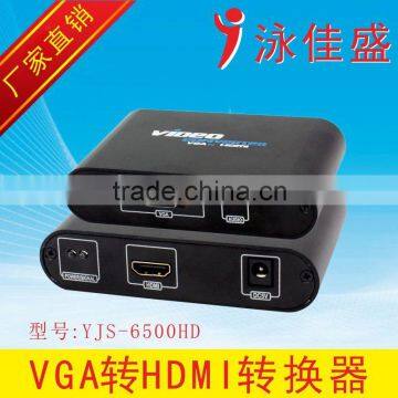 Factory price mini VGA to HDMI converter VGA to HDMI adapter mini box video audio covertor YJS-6500HD