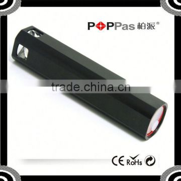 POPPAS 6617 High Quality 2600mah Portable Mini Multi-fonction Led Torch Light Power Bank