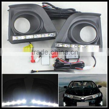 Led DRL Fog Driving Lamp For Toyota Corolla 2014 Car-styling Led Daytime Running Light For Corolla 2014 Daylights White